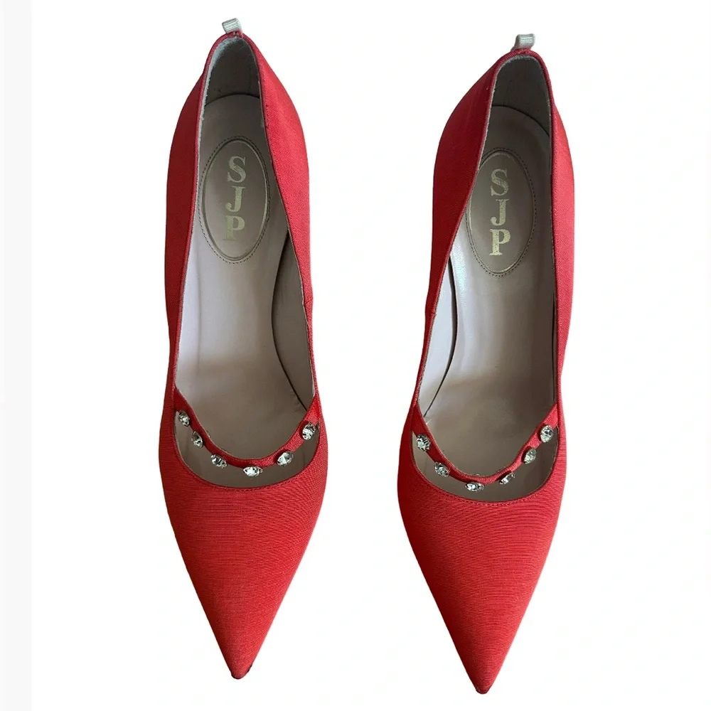 SJP coral 39/5 Pointed Toe Women's Shoes with Stones